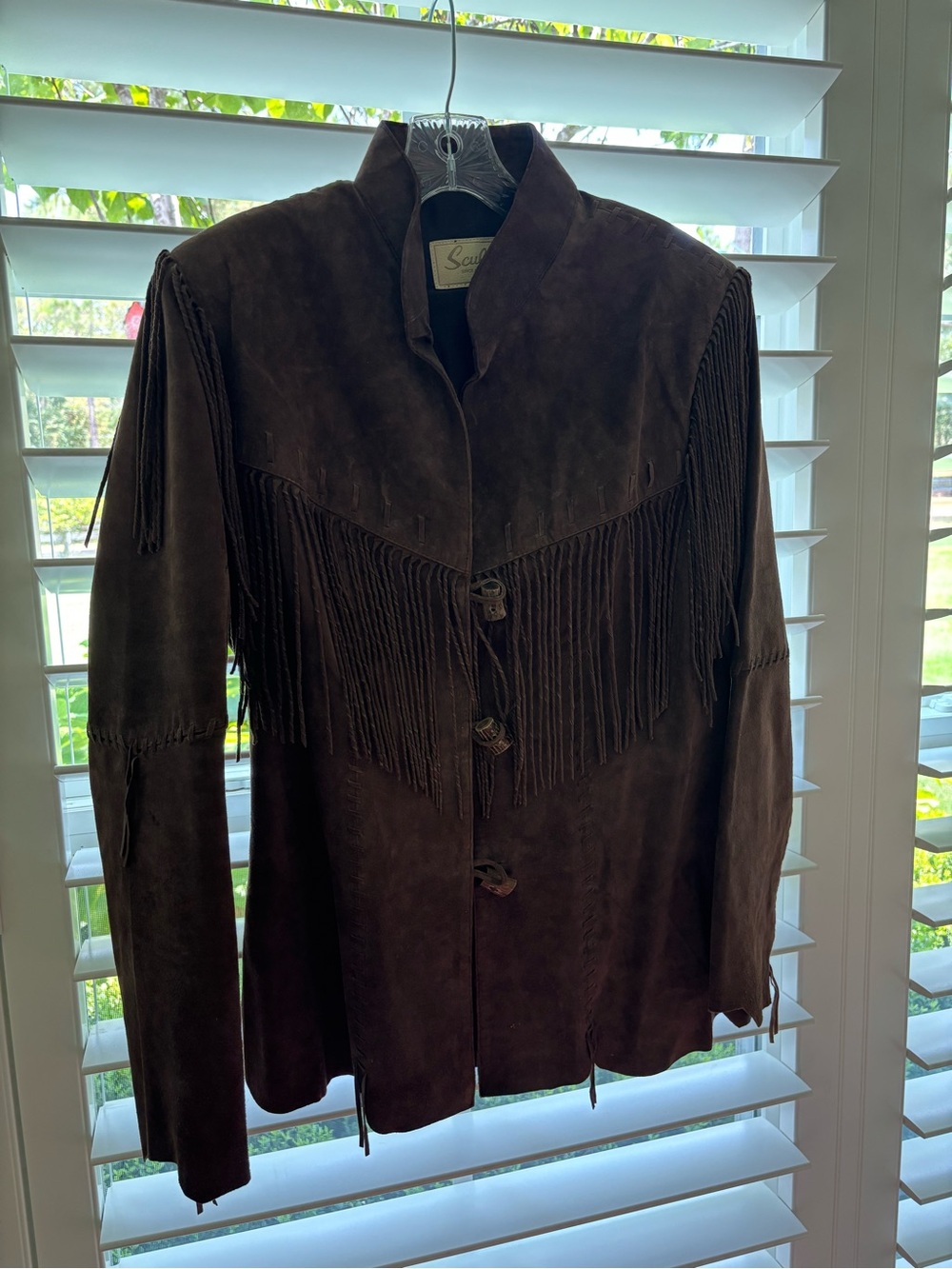 Scully Dark Brown Suede Fringe Jacket - Picture 4 of 4